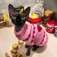 Boże narodzenie kot sweter zimowy ciepły kostium dla zwierząt dla kotów Kedi katten Sphynx odzież Mascotas ubrania dla psów zwierzęta ropa de gato 5